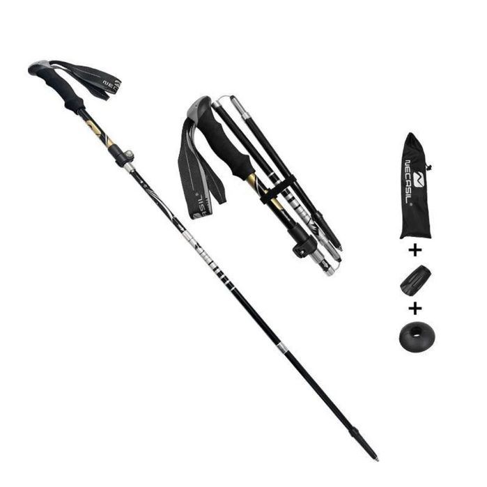 Телескопическая треккинговая палка ALPENSTOCKS (складная, 5 секций)