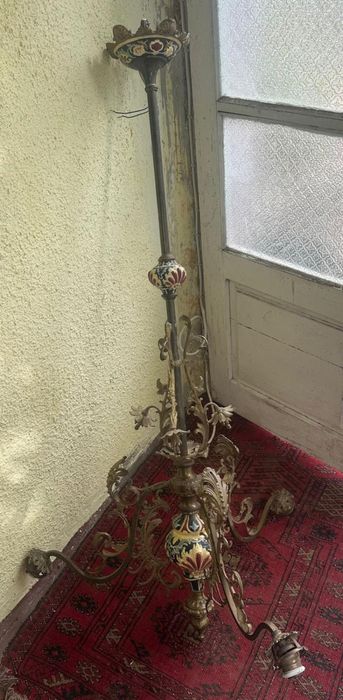 Splendida candelabru Mayolica cu aplice