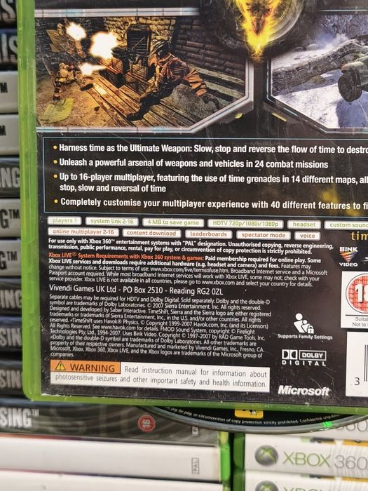 Joc/jocuri Time Shift/TimeShift Xbox360/Xbox One original