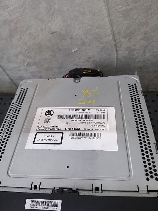 Radio cd player mp3 skoda yeti 5l 1z0035161m