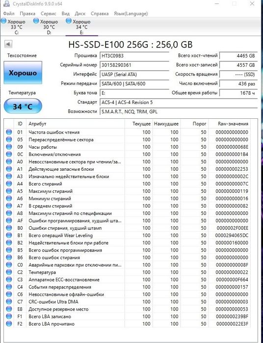 SSD 128Гб Hikvision