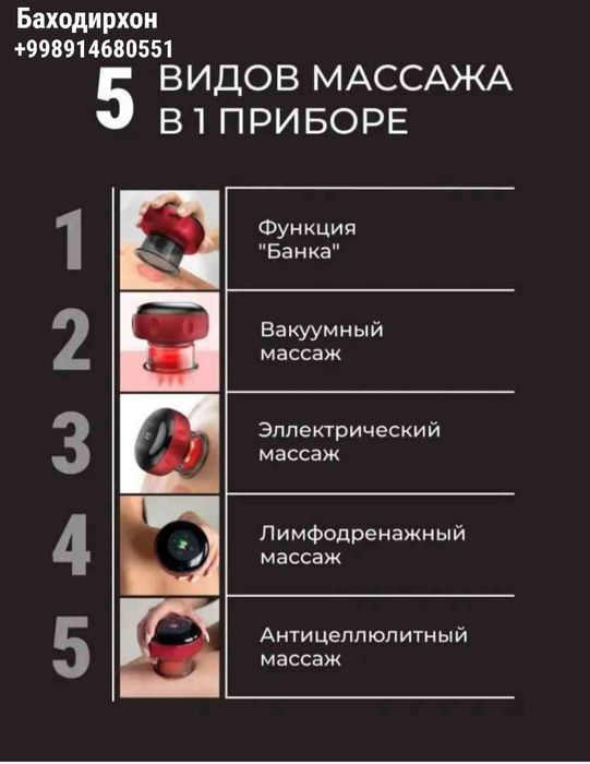 Электрический вакуумный массажёр (хиджама банка)