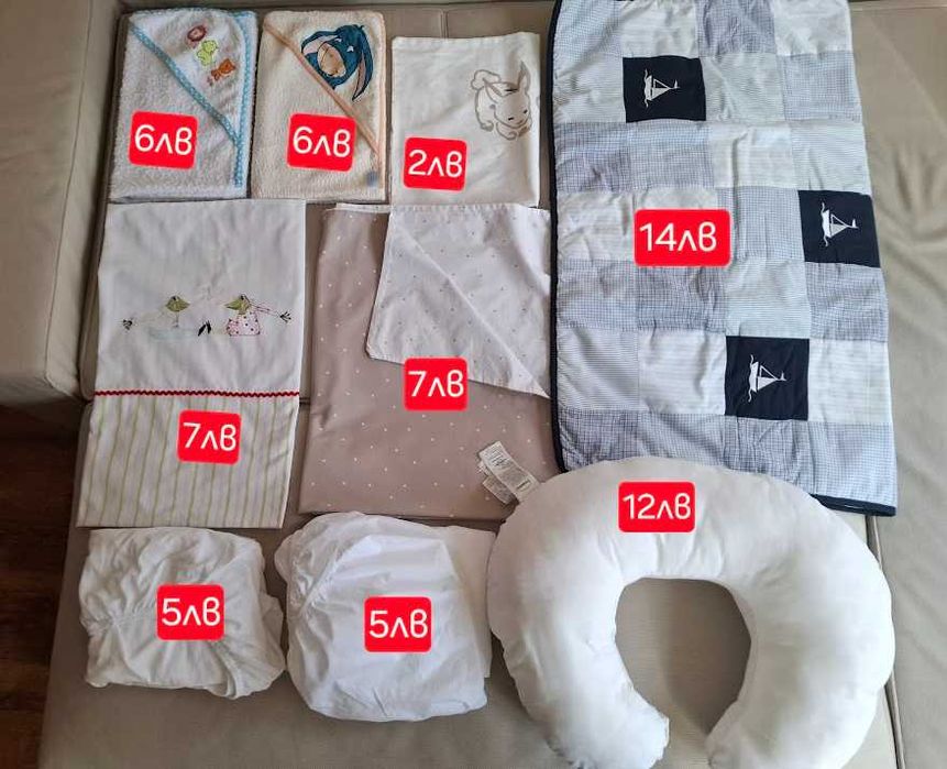 Лот от завивки и кърпи за бебе