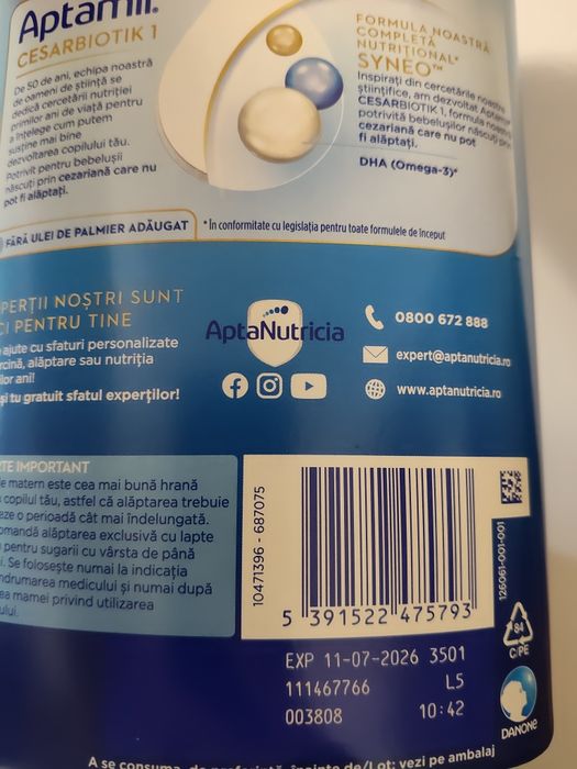 Aptamil cesar biotik 1