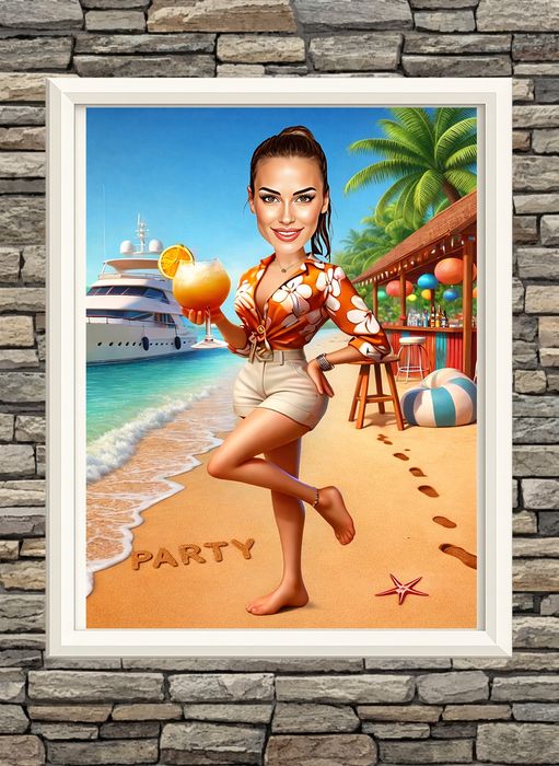 Дигитална карикатура-шарж по снимка за рожден ден, юбилей, имен ден