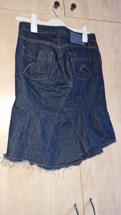 Fusta de blugi cu fir cu sclipici marime S
