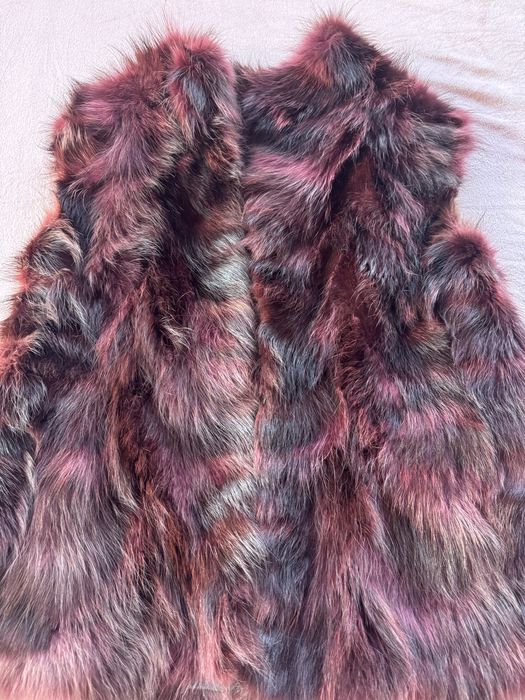 Палто лисица  и агнешка кожа