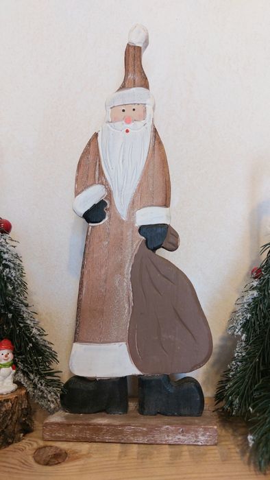 Дед мороз керамика и дерево