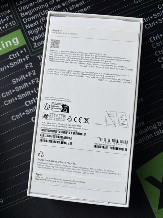 Iphone 17 256gb black