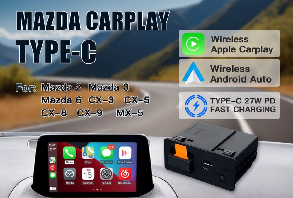 Pachet activare Apple CarPlay si Android Auto pentru Mazda 2014
