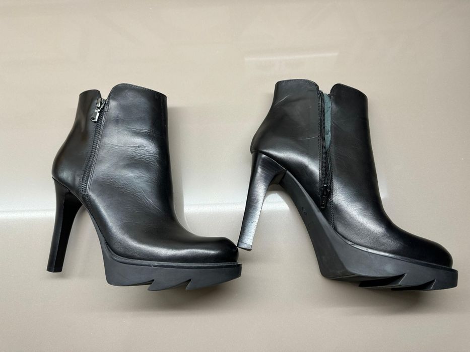 Cizme cu toc din piele Lea Foscati