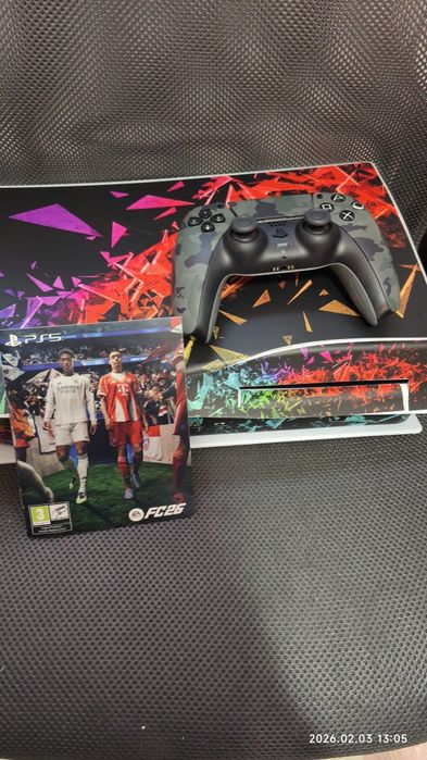 PLAYSTATION 5 cu disk + FC26 + 1 controller NOU Army Camo  Fifa 26 fc