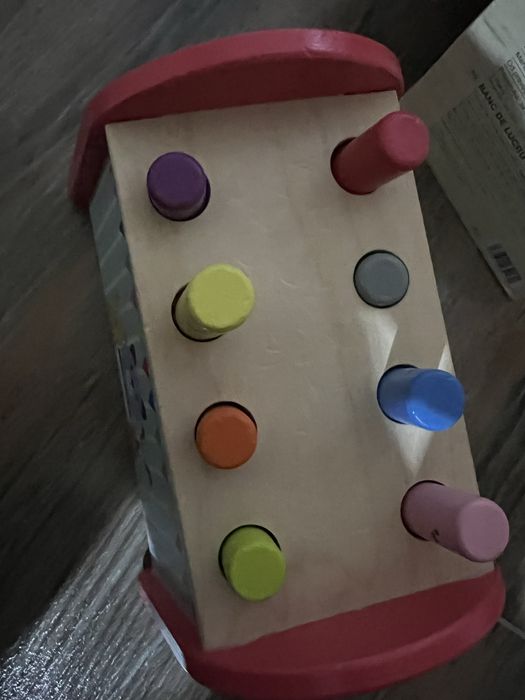 Дървена играчка чукче с пръчки