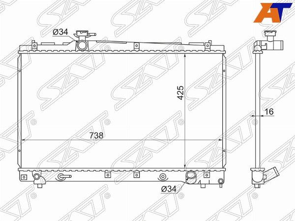 Радиатор Toyota Voxy