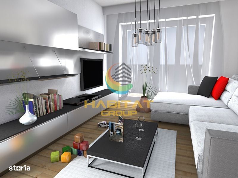 2 Camere Decomandat - Ansamblu Nou, Achizitie in Rate