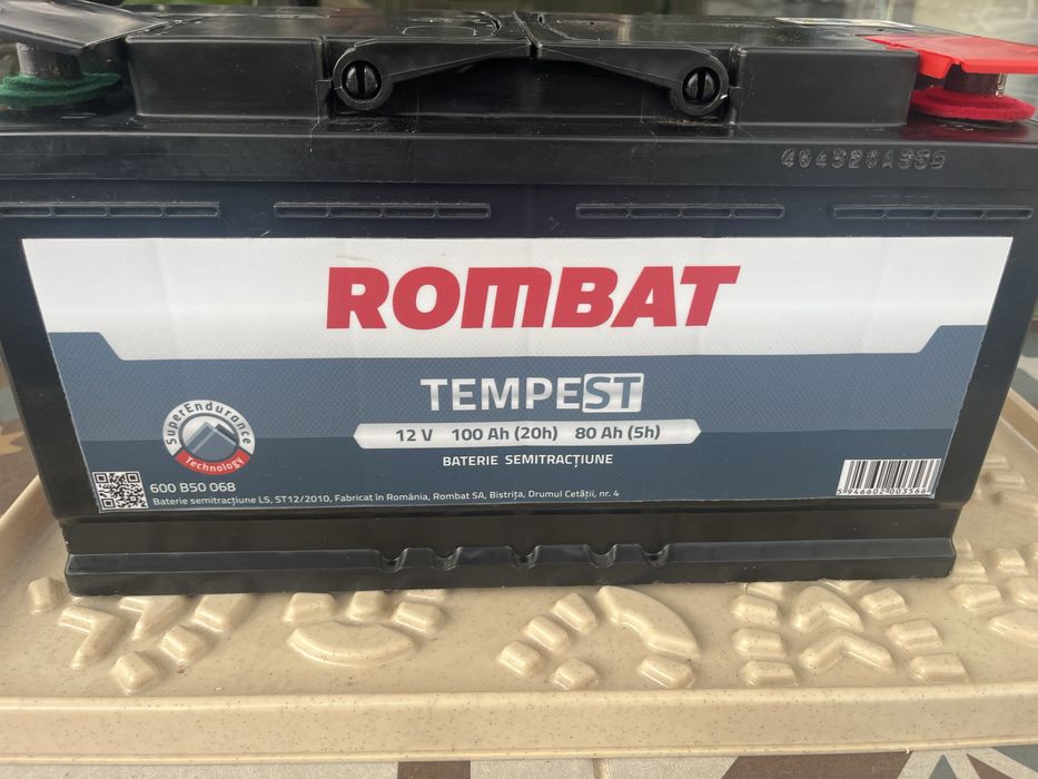 Baterie Rombat Tempest 100Ah rulota panouri