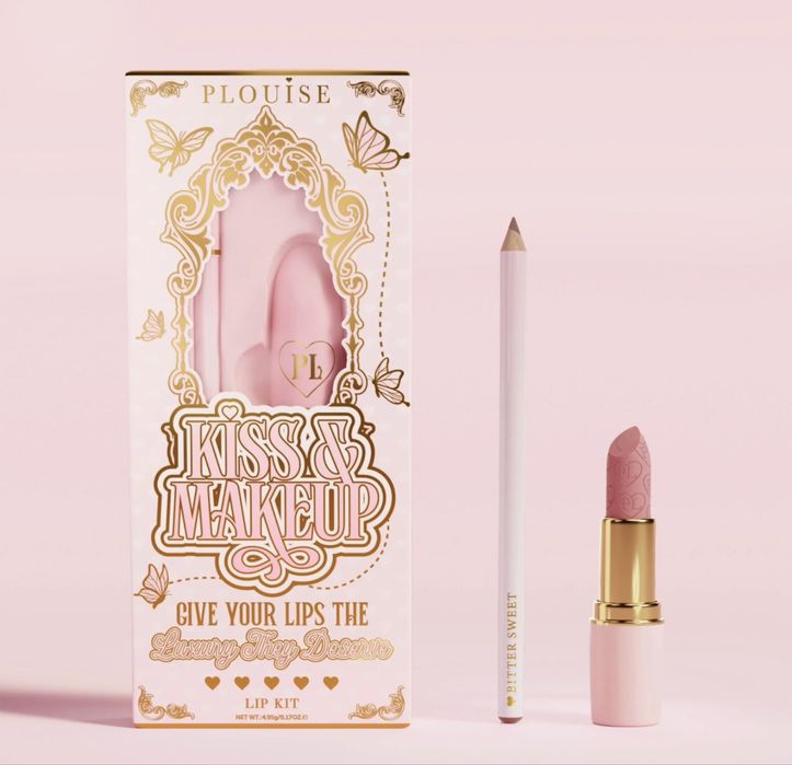 P.Louise Kiss & Makeup Lip Kit Bitter Sweet / Mixed Feelings – Set Ruj + Creion Buze Nou
