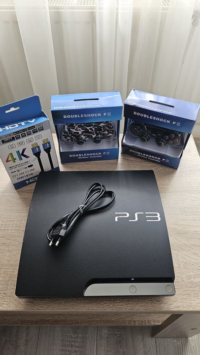 Play Station 3 Slim PS3 Modat CFW 500 GB+ 2 manete + cabluri
