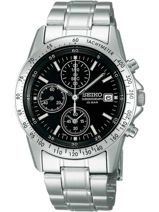 Seiko Selection SBTQ041, мужские, водонепроницаемость WR100, хронограф