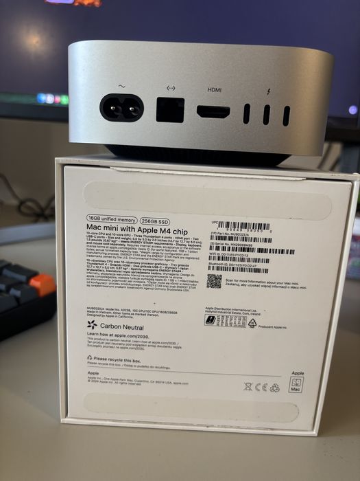 Mac MINI M4 16GB ram, 256GB stocare