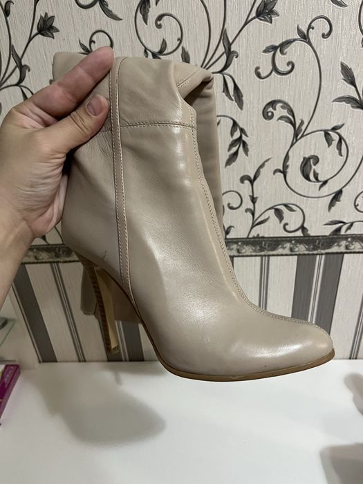 Кожанные ботфорты