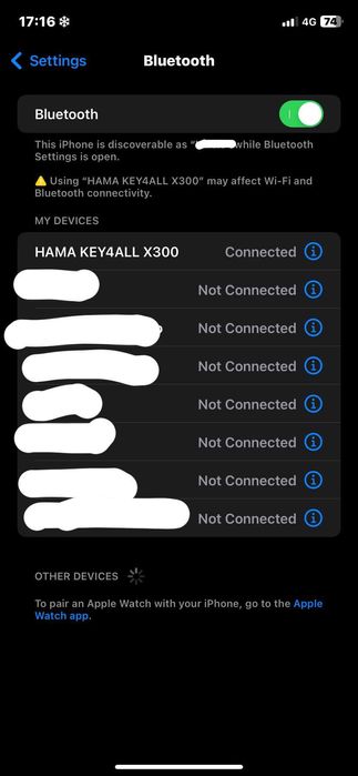 Hama Tastatura Bluetooth, Neagra, compatibil cu Android/iOS/Windows