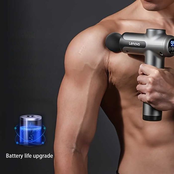 Масажен пистолет Lenovo масажор - 10 приставки, безшумен, USB зареждане