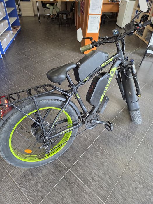 Електрически велосипед KETELES K800 PRO, две батерии - 23Ah, 2000W, 48V, 100 км автономия, 55 км/ч максимум, зелено