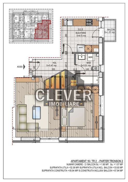 Finalizat Apartament 2 Camere decomandat, 0% Comision - metrou Nicolae
