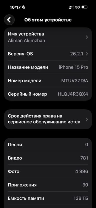 Iphone 15pro 128