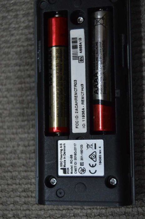 Telecomandă Bernafon RC-3B pentru Aparate Auditive - fara capac baterii