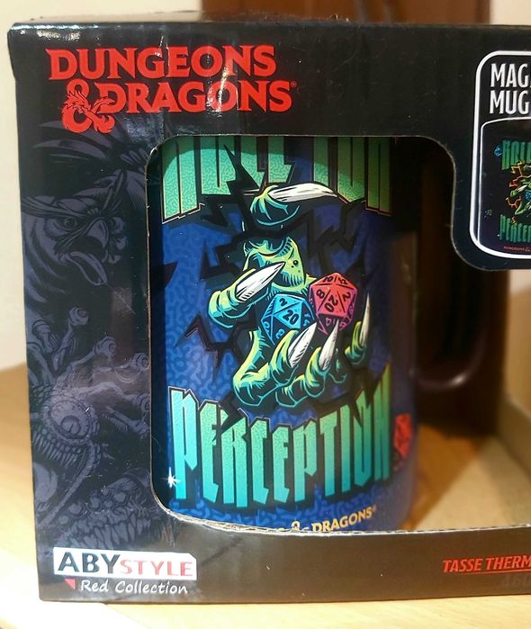 Cană Magică Dungeons & Dragons - "Roll for Perception" (Nouă)