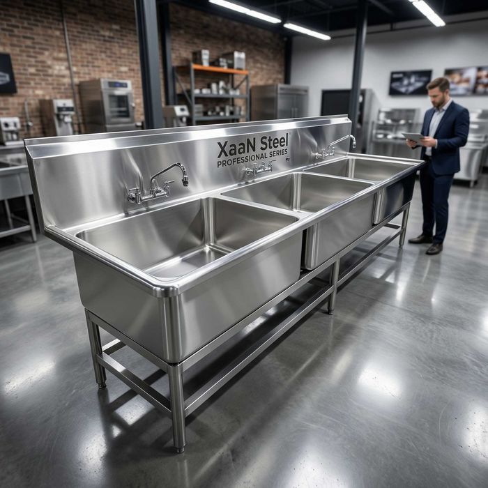 Ванна моечная 3-секционная / Nerjaveyka moyka 3-talik — XaaN Steel