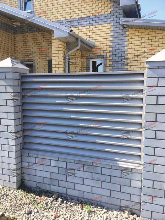 Забор жалюзи из металла