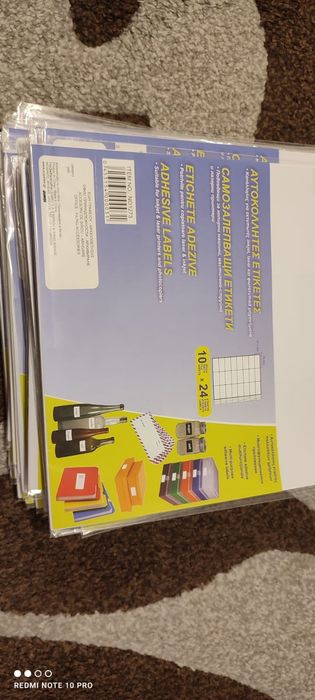 Vând etichete adezive 10file x 24etichete noi sigilate