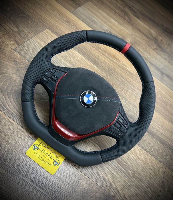 Volan piele naturală BMW seria 1 2 3 4 F20 F22 F30 F31 F32 F33 F34 F36