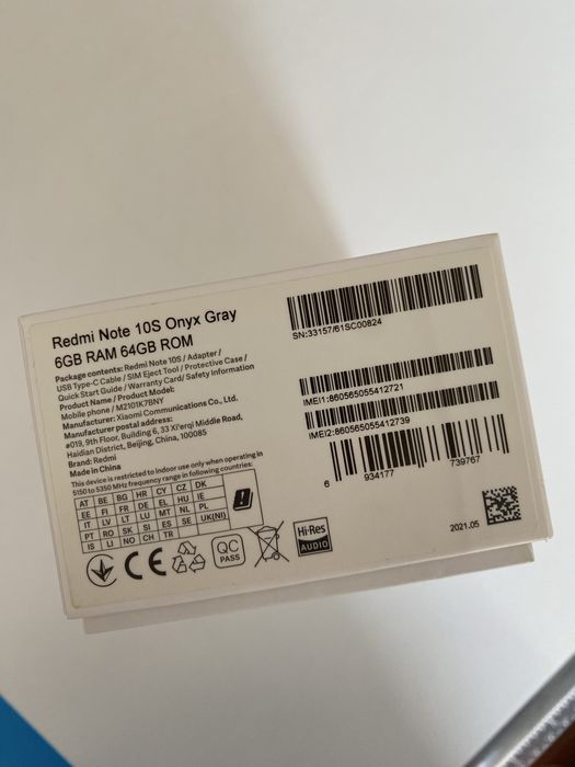 Xiaomi Redmi Note 10S Onyx Gray 6GB RAM, 64GB - ecran deslipit, dar functional