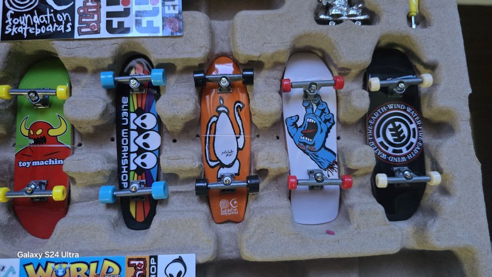 Set 8 mini placi skateboard, Tech Deck, 25th Anniversary, 20143345
