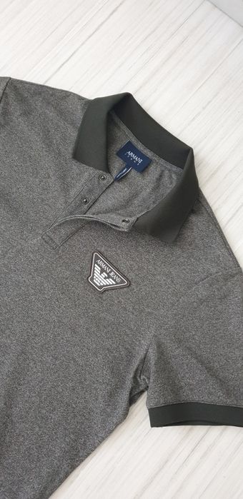 Armani Jeans AJ Pique Stretch Cotton  S / НОВО! ОРИГИНАЛ Мъжка Тениска