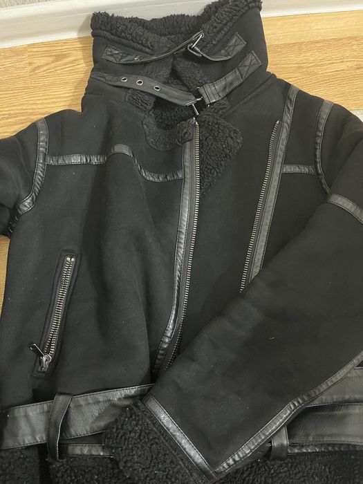 дубленка черная для возраста 14/18