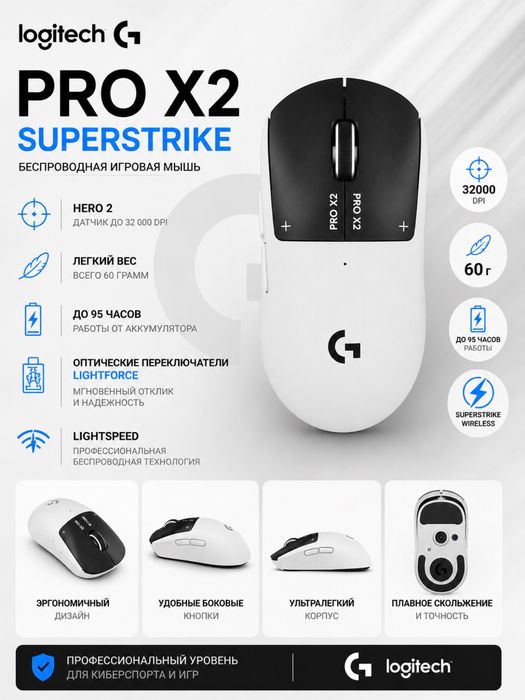 Игровая мышь мышка Logitech Superstrike 2