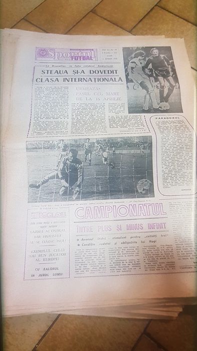 Ziarul suplimentul sportiv anii 80