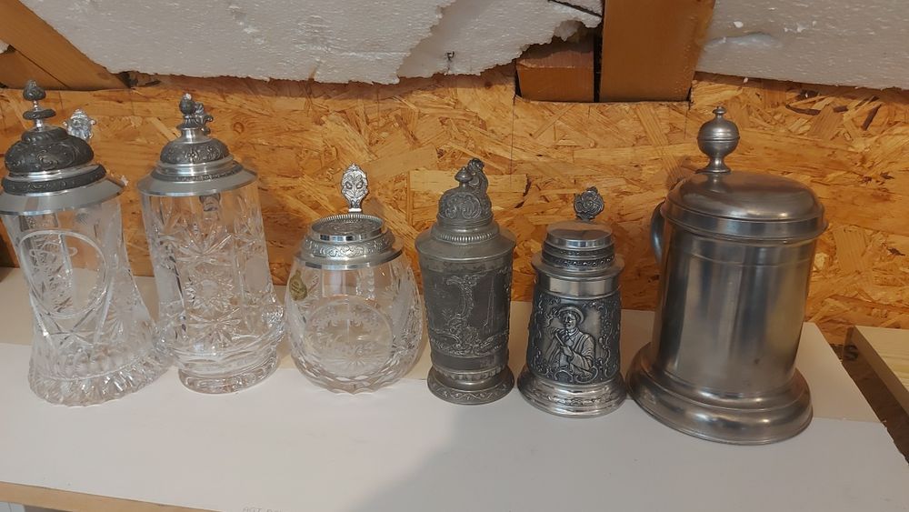 Halbe Bavareze din cristal si de metal