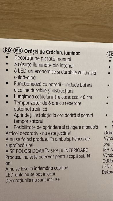 Decoratiune de craciun Orasel luminat