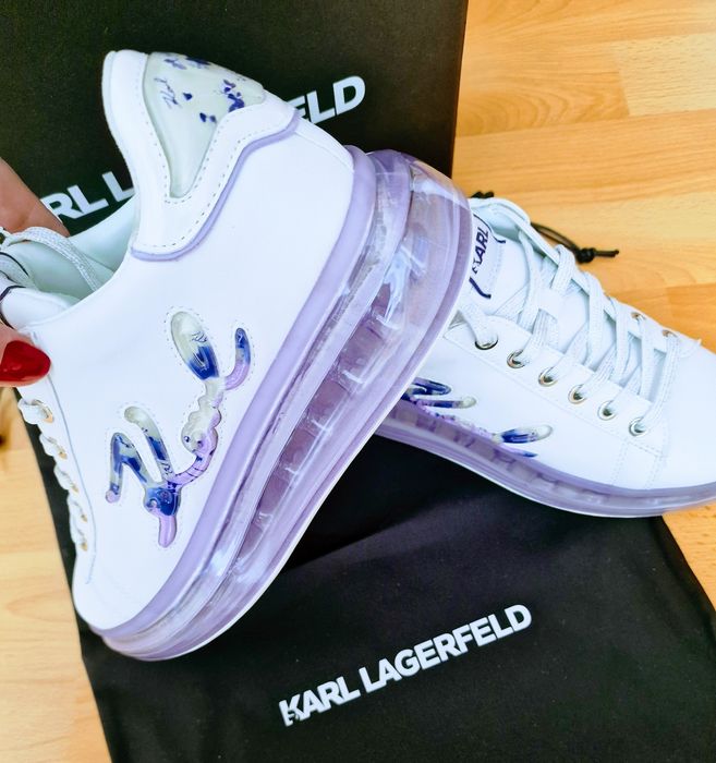 Adidasi piele naturala Karl Lagerfeld,cutie,saculet, etichetă