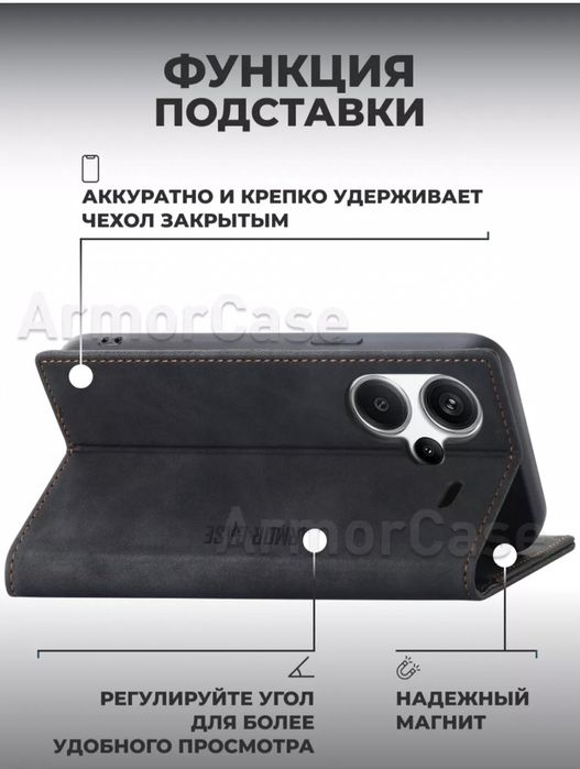 Кожаный чехол для Xiaomi Redmi Note 13 Pro Plus (5G)