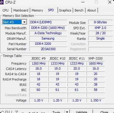 Placute RAM 2x8GB 3200Mhz CL16 20 20 38