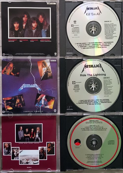 Metallica. 5 диска 1983-1991. Оригинални, отлично състояние.