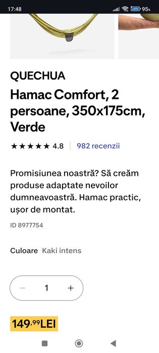 Hamac pentru 2 persoane