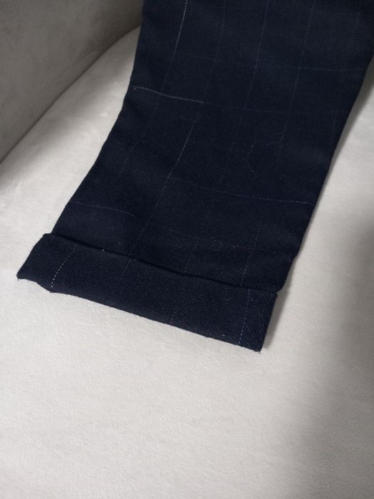 Pantaloni casual în carouri bleumarin măsură S Pull&Bear